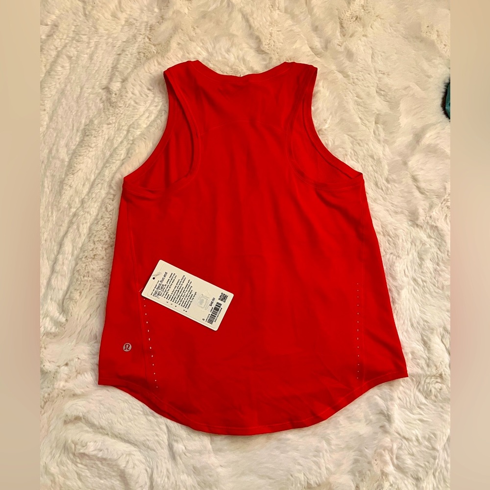 Lululemon High-Neck Running and Training Tank Top size 6 Carnation Red